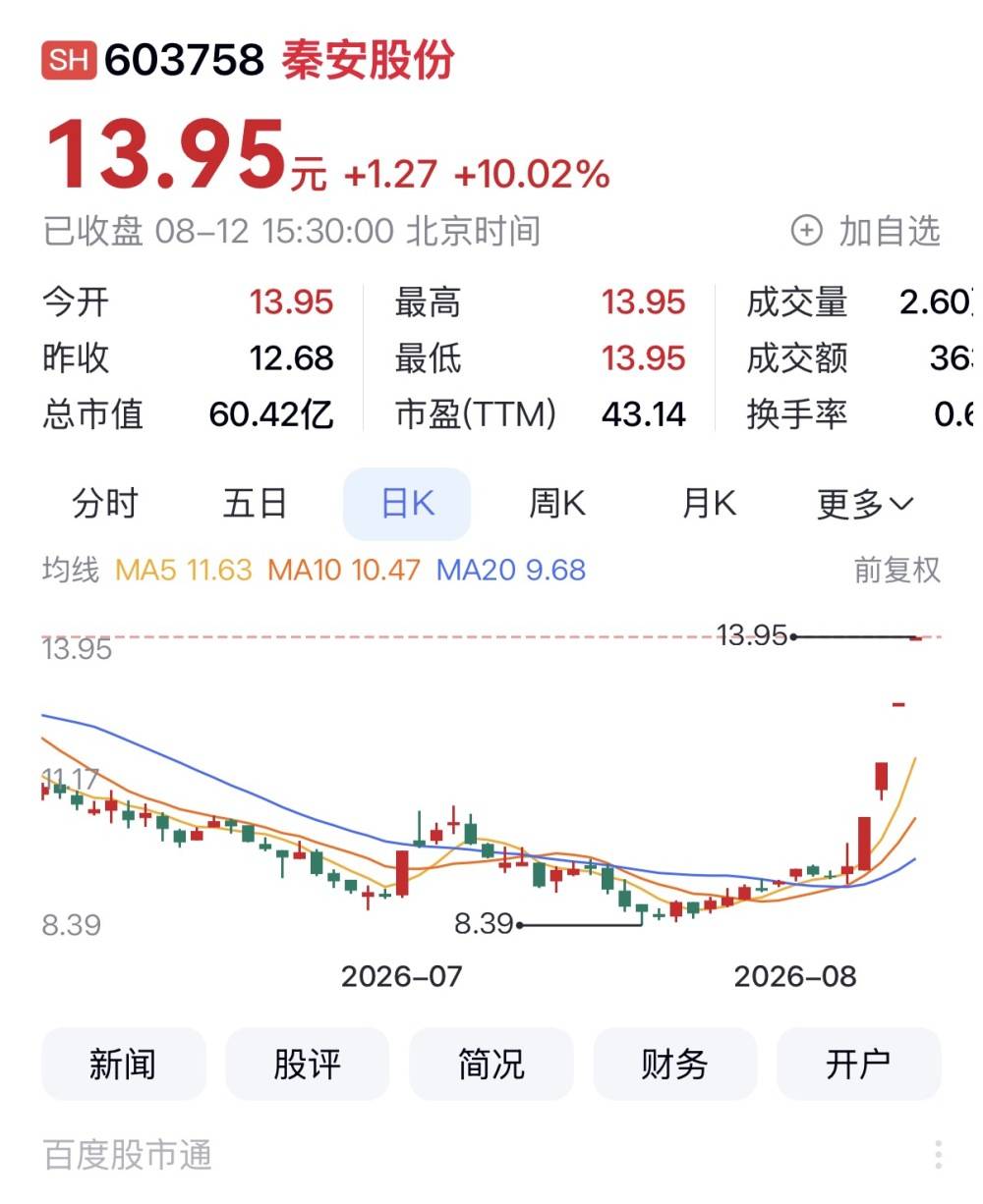 重慶A股57家上漲 瑜欣電子領漲 秦安股份四連板