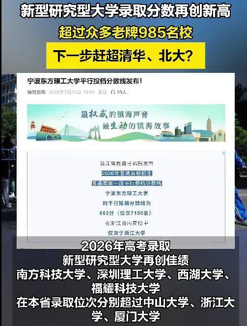 原創多家官媒發文力挺984.5大學，錄取分超985，誰還敢說福耀科大、西湖大學等新型研究型大學不行？