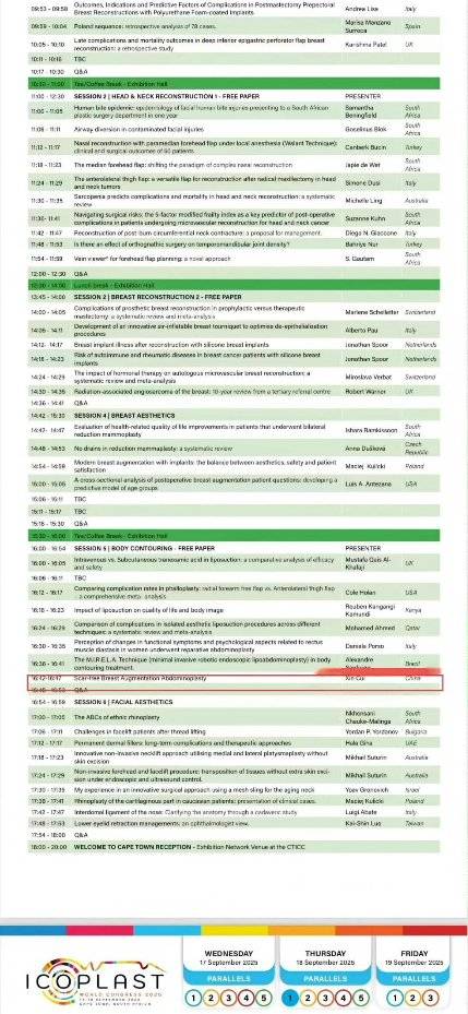 國際醫學整形醫院崔鑫在多場國際整形外科學術會議上分享腹壁整形前沿技術