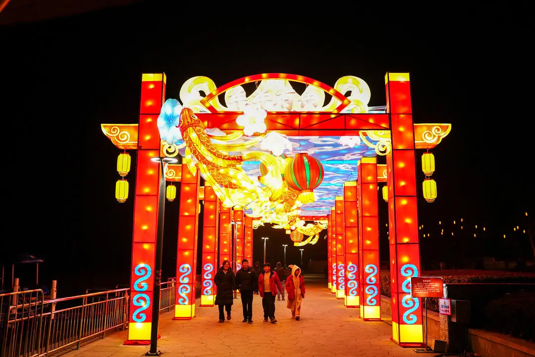 賞花燈、品美食、看錶演……2026濟寧太白湖新春燈會開幕