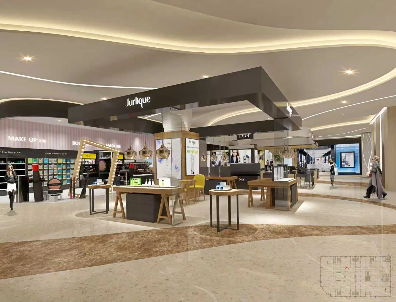 陝西商場裝修設計施工要點，商場超市裝修設計，店鋪裝修設計