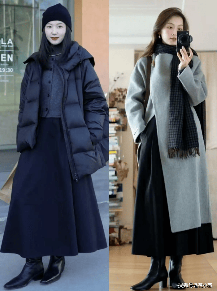 今年最火的穿法：叫“裙中靴”，這樣穿時髦又高階，適合30+女性