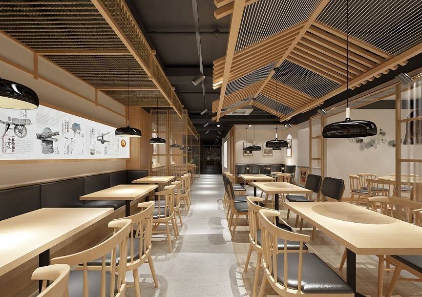 陝西餐廳裝修設計，陝西餐飲店裝修設計，陝西快餐店裝修施工