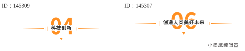 常用的排版序號標題素材型別