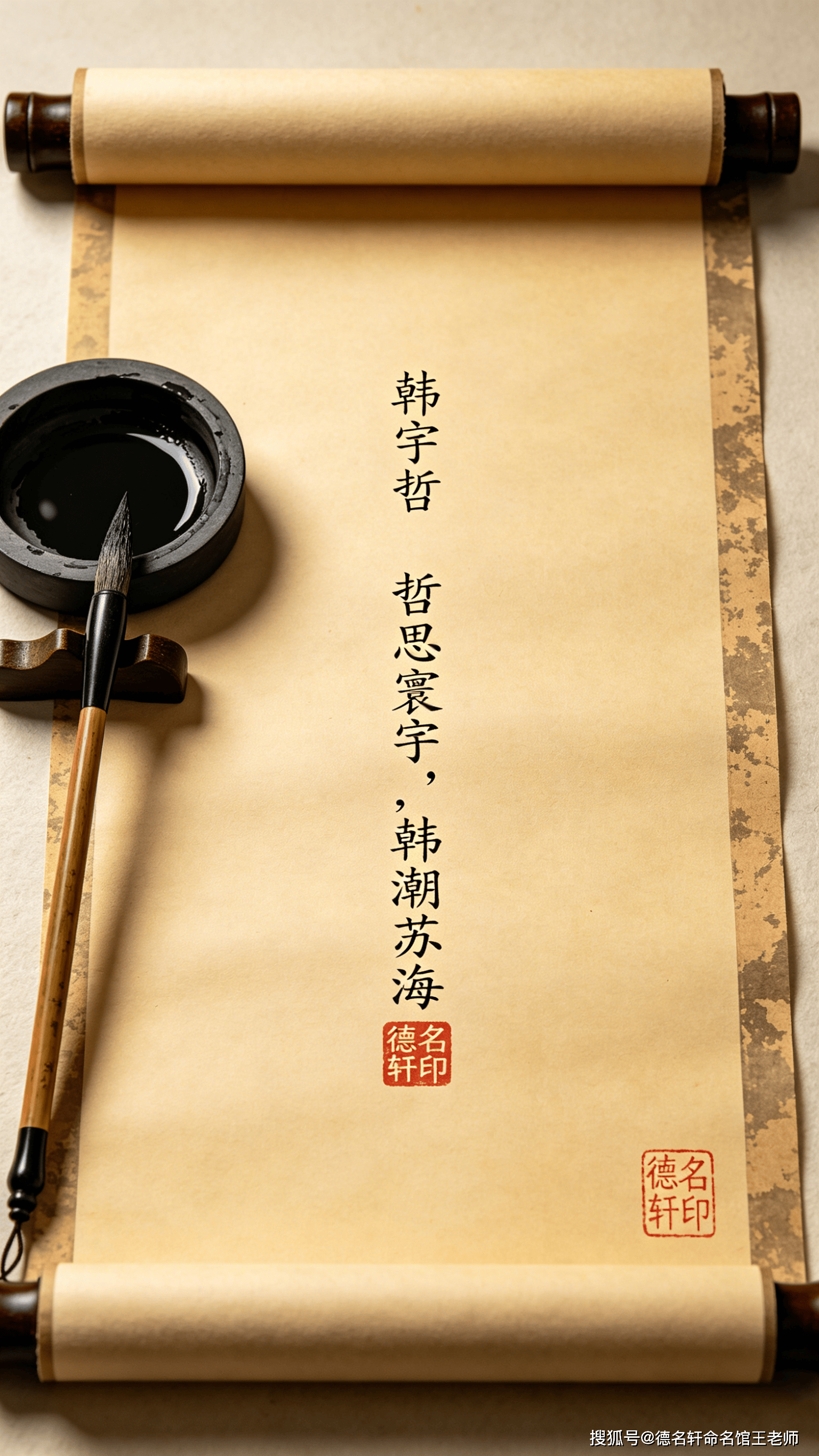 原創寶寶起名案例 起名字 韓宇哲：哲思寰宇，韓潮蘇海