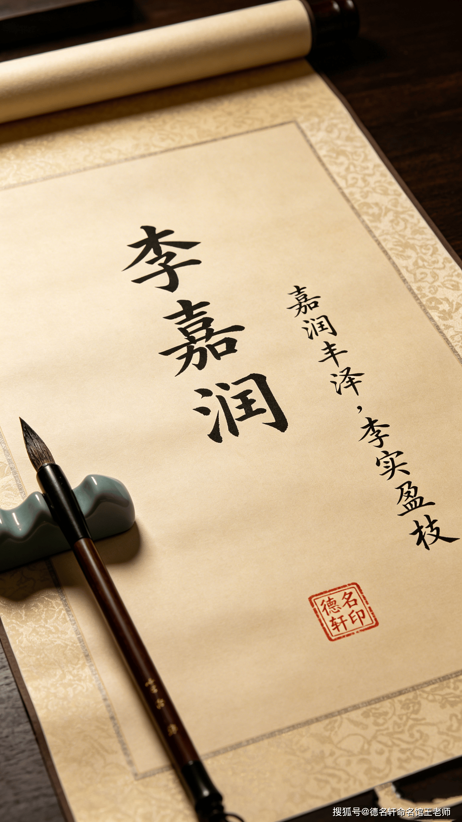 原創寶寶起名案例 李嘉潤：嘉潤豐澤，李實盈枝