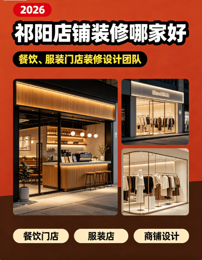 2026祁陽店鋪裝修哪家好，餐飲、服裝門店裝修設計團隊