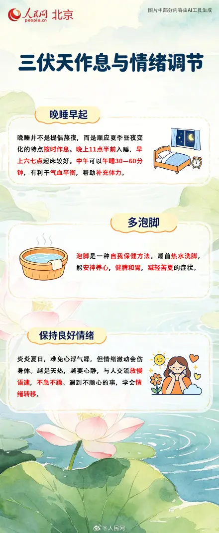 收藏！超實用的三伏健康小知識