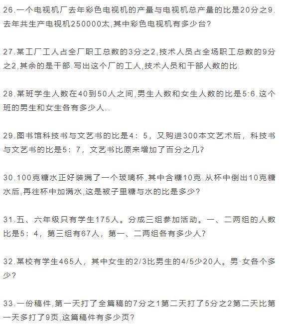 小學奧數66道必考經典應用題型，附答案及解析！