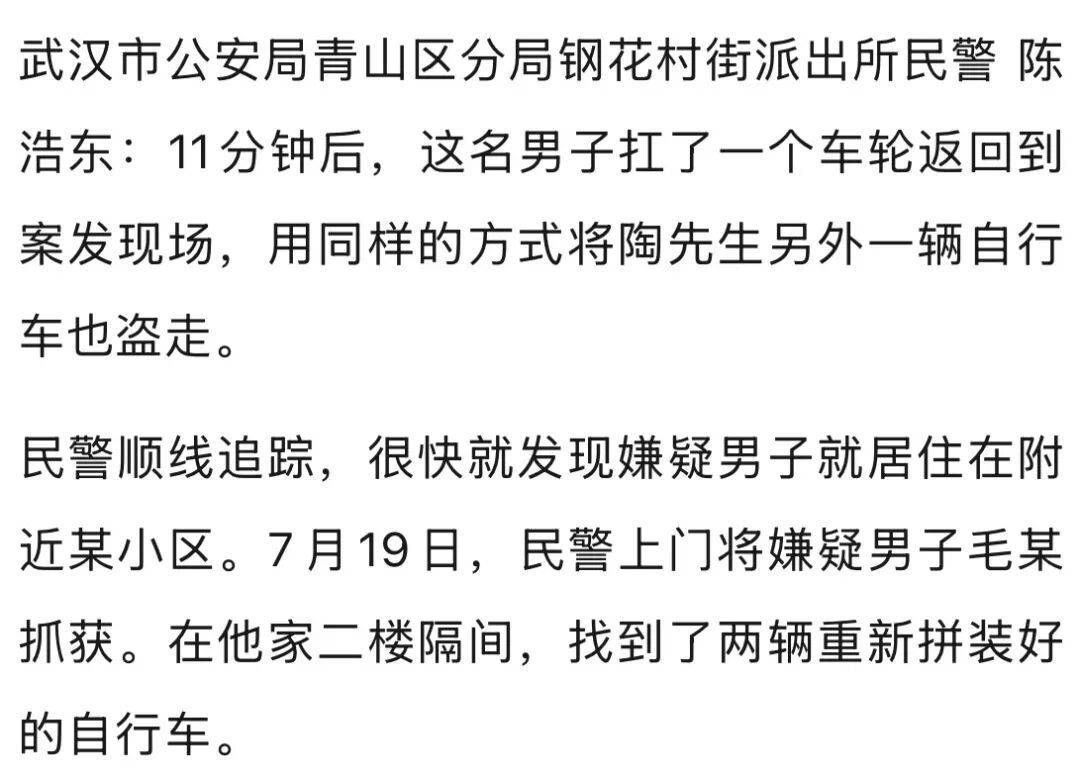 男子為偷“夢中情車”，上演現實版“螞蟻搬家”，盜取鄰居兩輛名貴腳踏車，11分鐘被抓