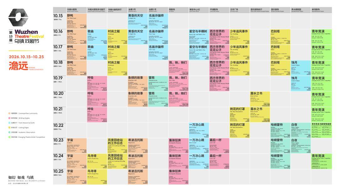 5大板塊25部作品｜2026烏鎮戲劇節特邀劇目全面公佈！